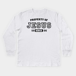 Property of Jesus since 1996 Kids Long Sleeve T-Shirt